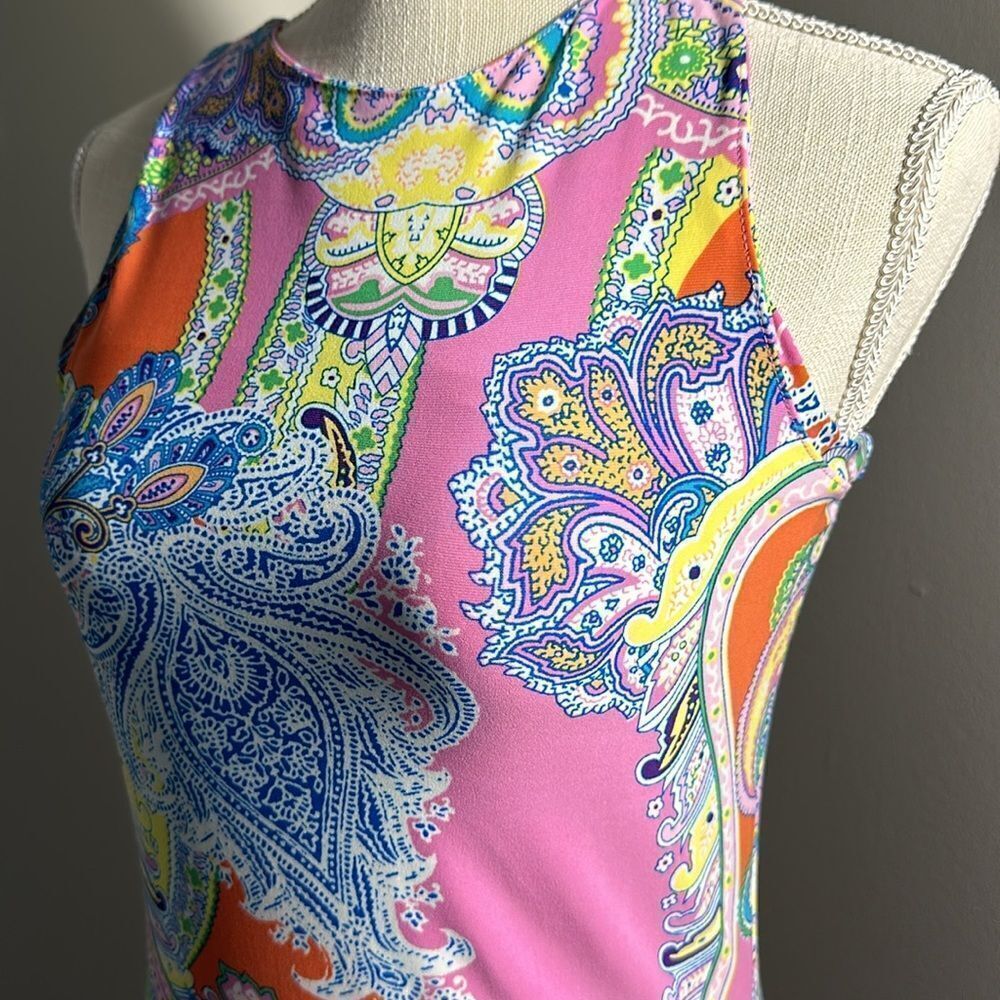 Womens Lauren‎ Ralph Lauren Paisley fitted Dress Small - Picture 2 of 5